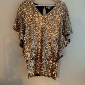 Alberto Makali XS Gold Sequin mini dress